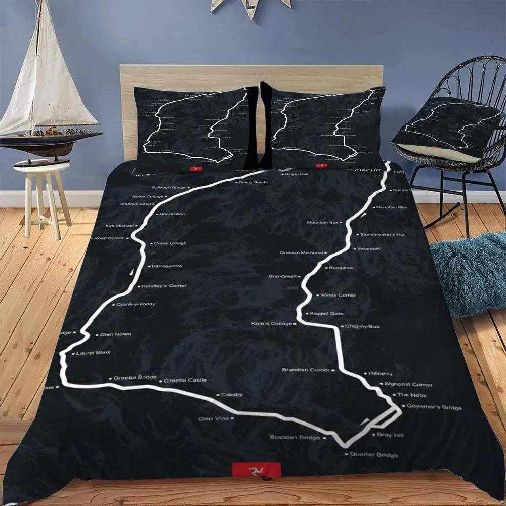 Isle of Man Duvet Cover Twin Bedding Set Luxury Quilt Cover With Zipper Closure Queen Size Comforter Sets